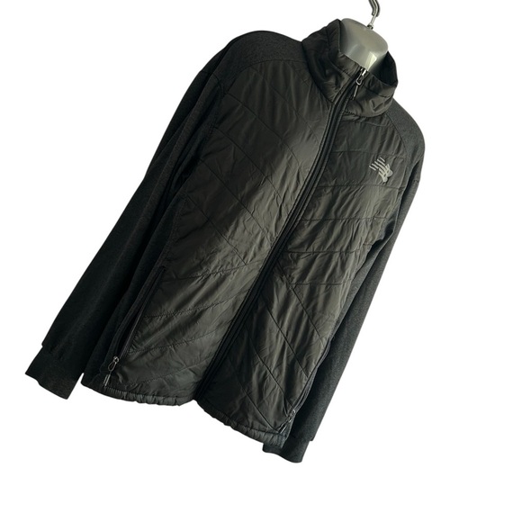 New Balance Quilted Puffer Full Jacket Black and Gray Mens • Used • Size: Large - Picture 2 of 6